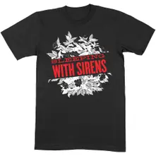 Sleeping With Sirens, Tričko Floral, Unisex, Čierna