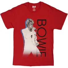 David Bowie – Retro Portrait (Červená) (Tričko)