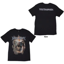 Megadeth, Tričko Youthanasia Ripped Thru, Unisex, Čierna