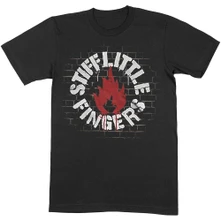 Stiff Little Fingers, Tričko Wall, Unisex, Čierna