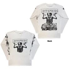The Offspring, Tričko s dlhým rukávom Skeletons, Unisex, Biela