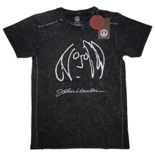 John Lennon, Tričko Self Portrait, Unisex, Čierna