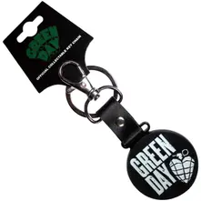 Green Day – Stacked Logo & Grenade Circle (Kľúčenka)