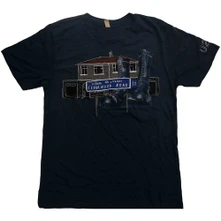 U2, Tričko Cedar Wood Road, Unisex, Modrá