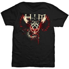 HIM, Tričko Wings Splatter, Unisex, Čierna