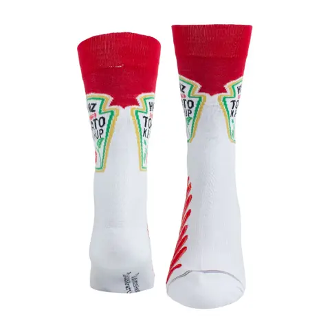 Unisex Crew Socks: Tomato Ketchup (Red)  (UK Size 6.5 - 11)