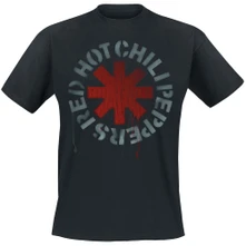 Red hot chili peppers, Tričko Stencil, Unisex, Čierna