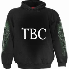Unisex Pullover Hoodie: Checkmate (Black) (Back & Sleeve Print) thumbnail