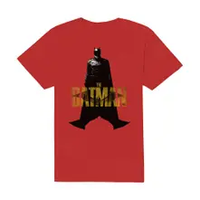 The Batman Yellow Text (Rosso) (Maglietta)