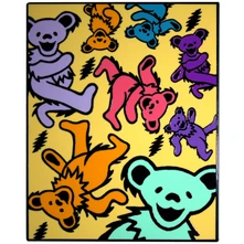 Magnetka Fridge Magnet: Dancing Bears & Lightning Bolts