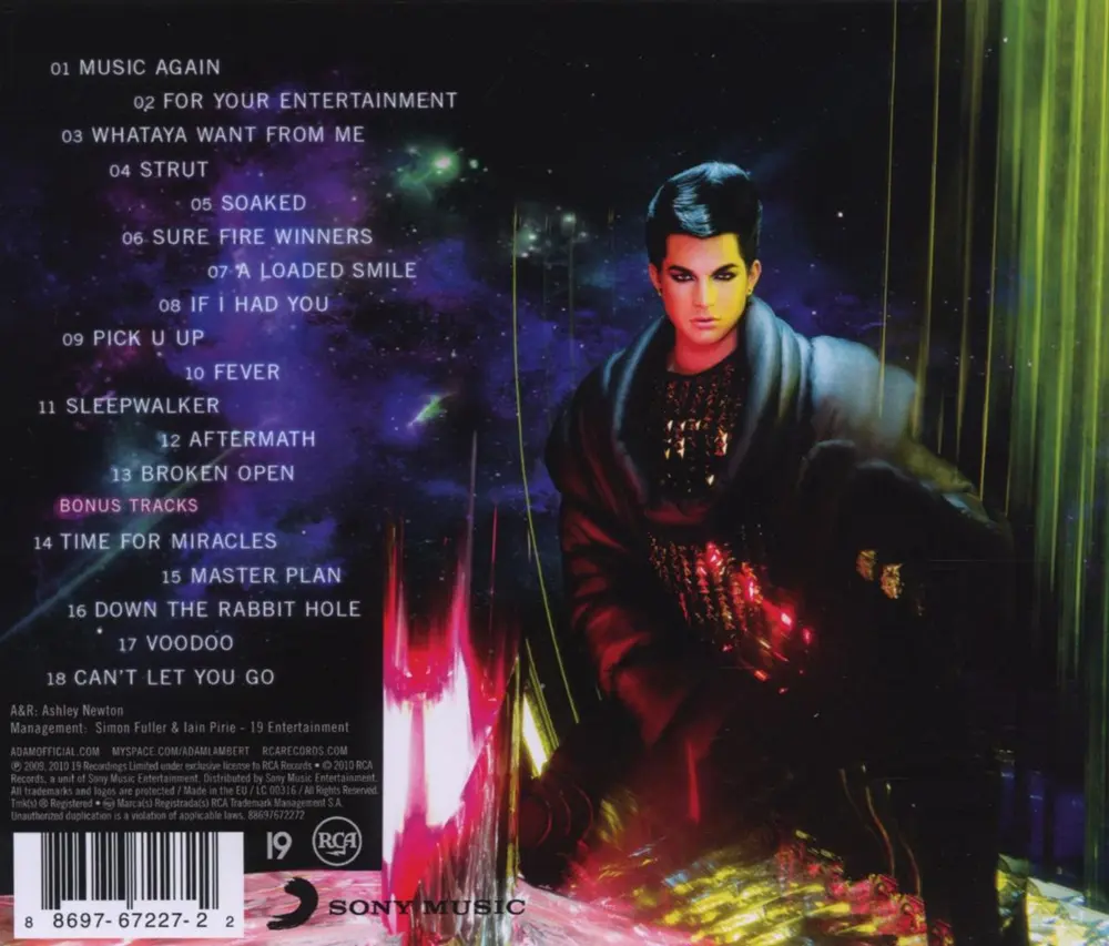 Adam Lambert – For Your Entertainment (CD)