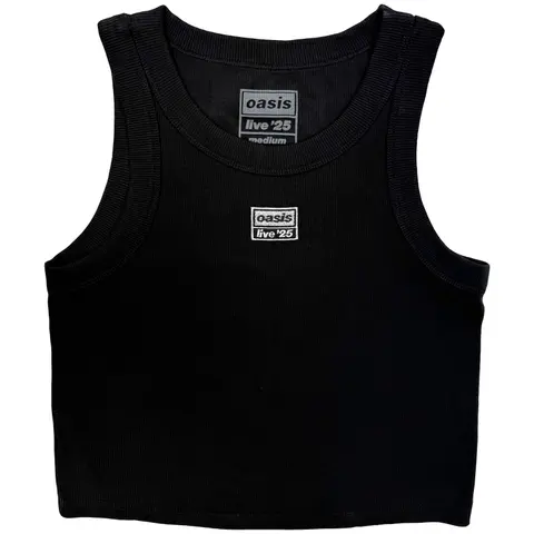 Unisex Vest T-Shirt: Live '25 Embroidered (Black) (Ex-Tour)