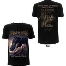 Cradle of Filth, Tričko Dark Horses, Unisex, Čierna