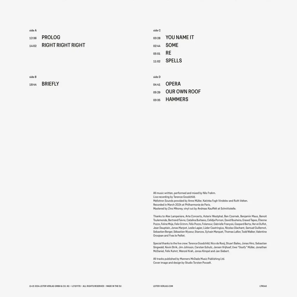 Nils Frahm – PARIS (Vinyl)