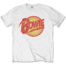 David Bowie, Tričko Vintage Diamond Dogs Logo, Unisex, Biela