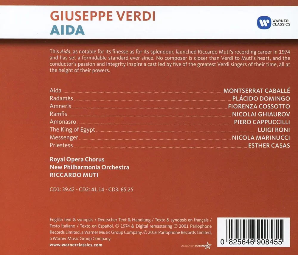 Riccardo Muti and Montserrat Caballé – VERDI: AIDA (CD)