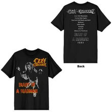 Tričko Unisex T-Shirt: Diary Of A Madman Tribute (Black) (Back Print)