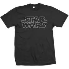 Star Wars – Logo (Nero) (Maglietta)