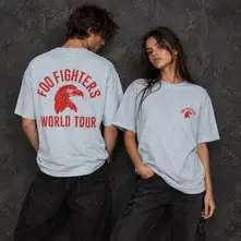 Unisex Unplugged T-Shirt: Eagle World Tour (Light Blue) (Back Print) thumbnail