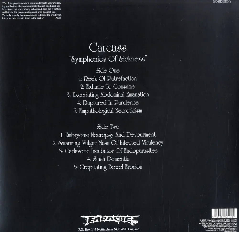 SYMPHONIES OF SICKNESS