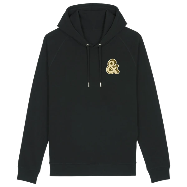 & fuzzy patch hoodie