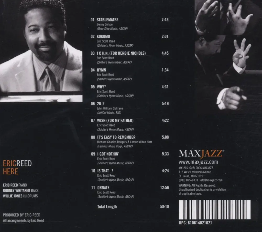 Eric Reed – HERE (CD)