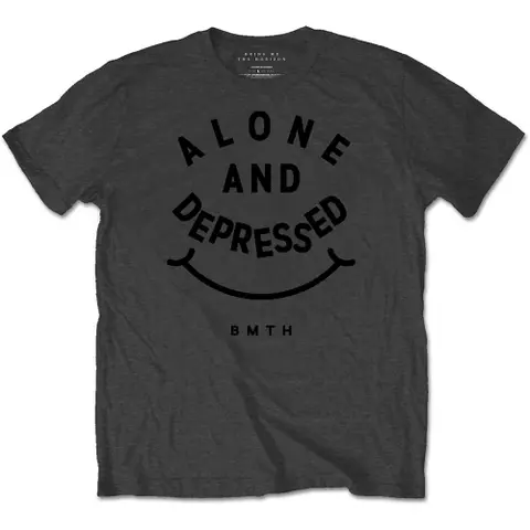 Bring me the horizon – Tričko Alone & Depressed (Šedá), Unisex, Šedá