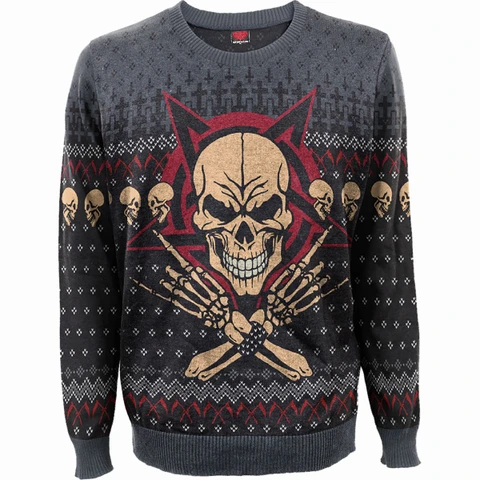 Unisex Jumper: Evil Rock (Black) (All Over Print)