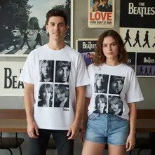 Unisex Unplugged T-Shirt: Four Portrait Wash (White) thumbnail