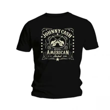 Johnny Cash, Tričko American Rebel, Unisex, Čierna