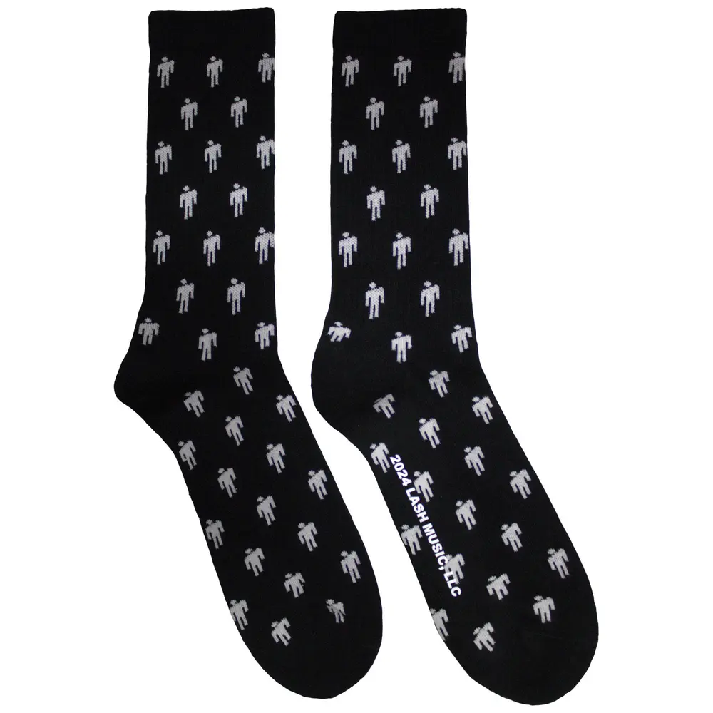 Ladies Socks: Blohsh Pattern (Black) (UK Size 4 - 7)