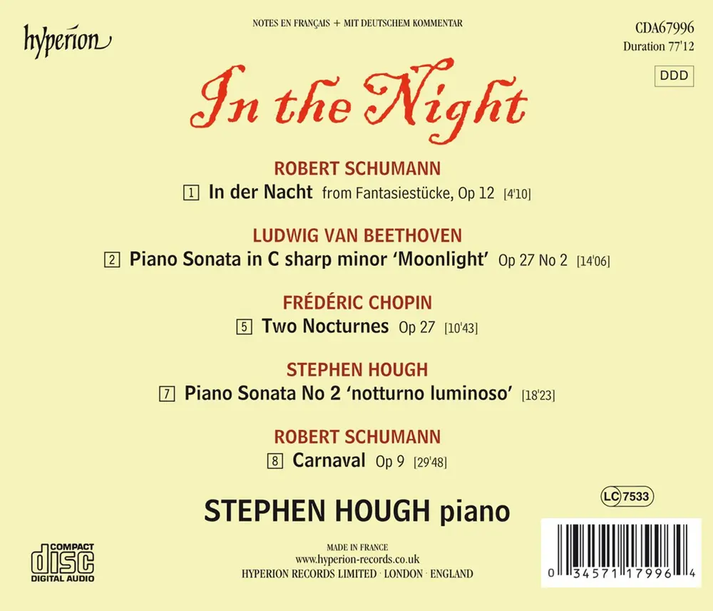 Stephen Hough – IN THE NIGHT (CD)