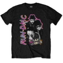 Run-DMC, Tričko Hollis Queens Homage, Unisex, Čierna