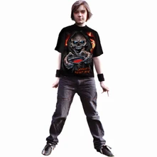 Kids T-Shirt: Respawn (Black) (Back Print) thumbnail