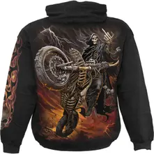 Unisex Pullover Hoodie: Bike Life (Black) (Back & Sleeve Print) thumbnail