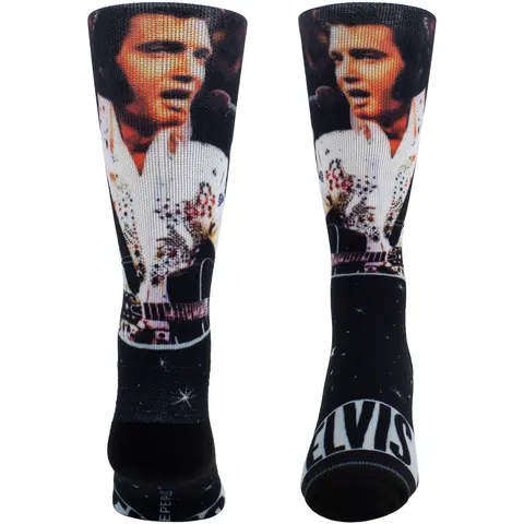 Unisex Crew Socks: Mic Sublimation (Black) (UK Size 6.5 - 11)