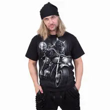 Unisex T-Shirt: Nine Lives (Black) (Back Print) thumbnail