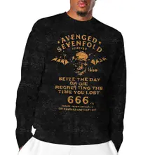 Avenged Sevenfold A7X, Tričko s dlhým rukávom Sieze The Day, Unisex, Čierna