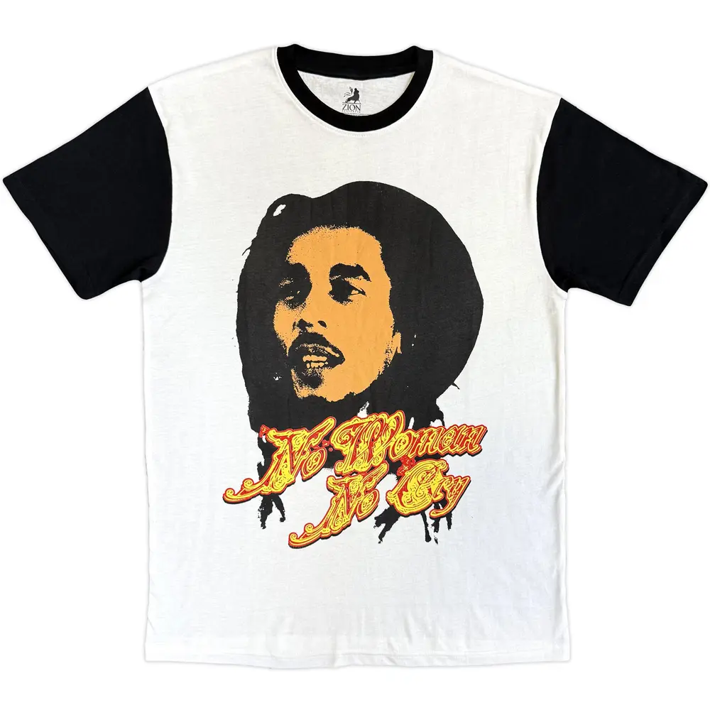 Unisex Raglan T-Shirt: No Woman (White & Black)