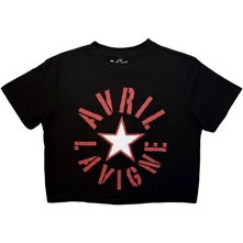 Croptop Ladies Crop Top: Stencil Logo (Black)