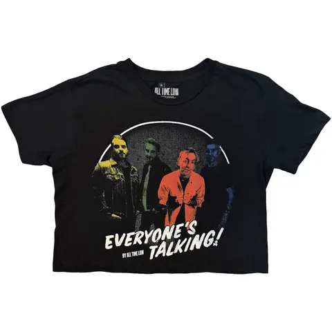 Ladies Crop Top: Everyone's Talking (Black)