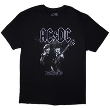 AC/DC, Tričko PWRD-UP B&W Photo, Unisex, Čierna