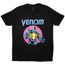 Venom Purple Circle (Negru) (Tricou)
