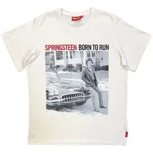 Unisex Unplugged T-Shirt: Born To Run (White) (Back Print) thumbnail