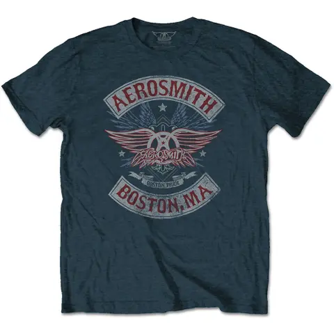Aerosmith – Tričko Boston Pride (Modrá), Unisex, Modrá