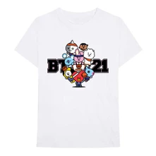 BTS, Tričko Dream Team, Unisex, Biela