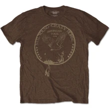 Neil Young, Tričko Tour '76 Seal, Unisex, Hnedá