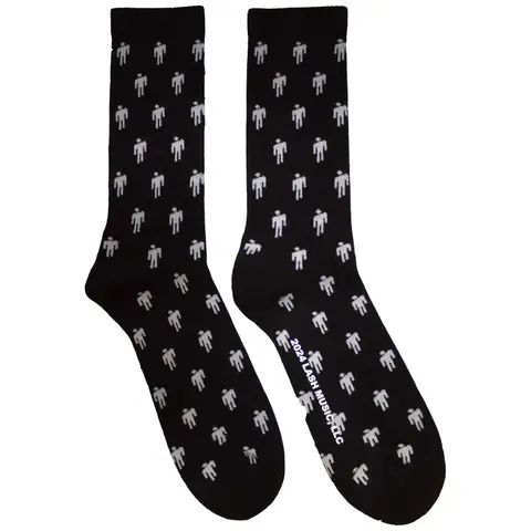 Unisex Terry Socks: Blohsh Pattern (Black)