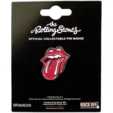 The Rolling Stones – Classic Tongue Silver Outline (Odznak)