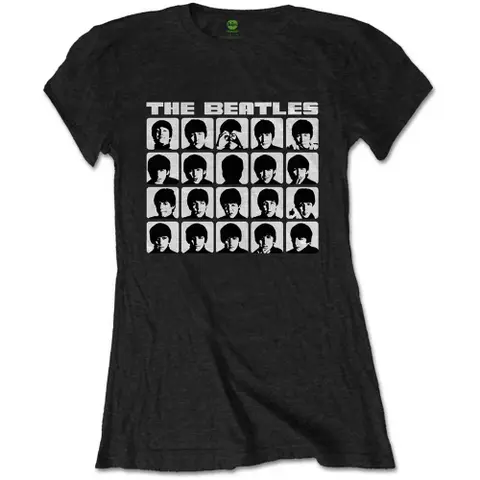 The Beatles – Tričko Hard Days Night Faces Mono (Čierna, Dámske), Žena, Čierna